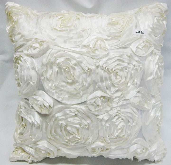 Ribbon Flower Design  Pillow