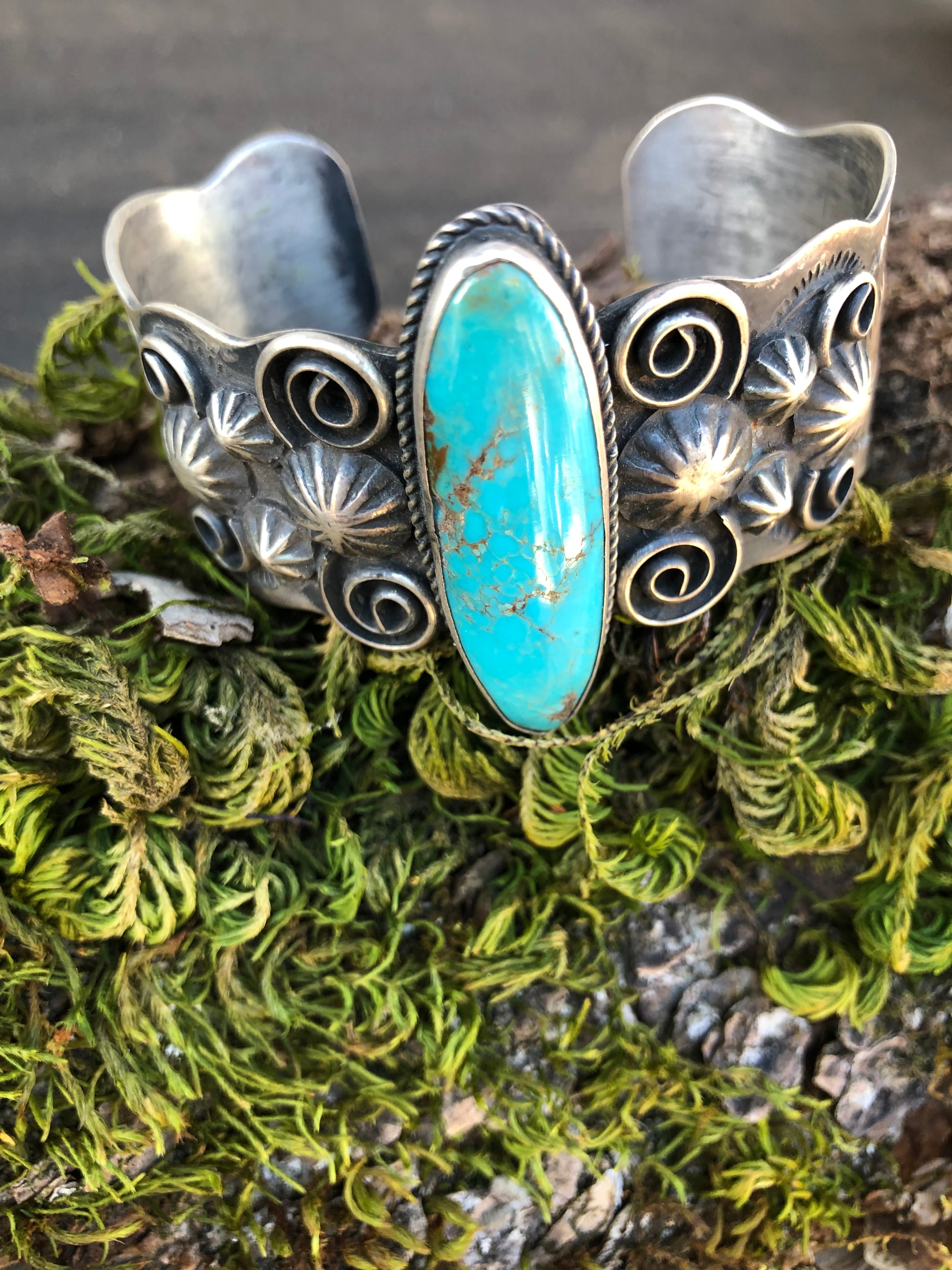 Elongated Turquoise Stone Bracelet