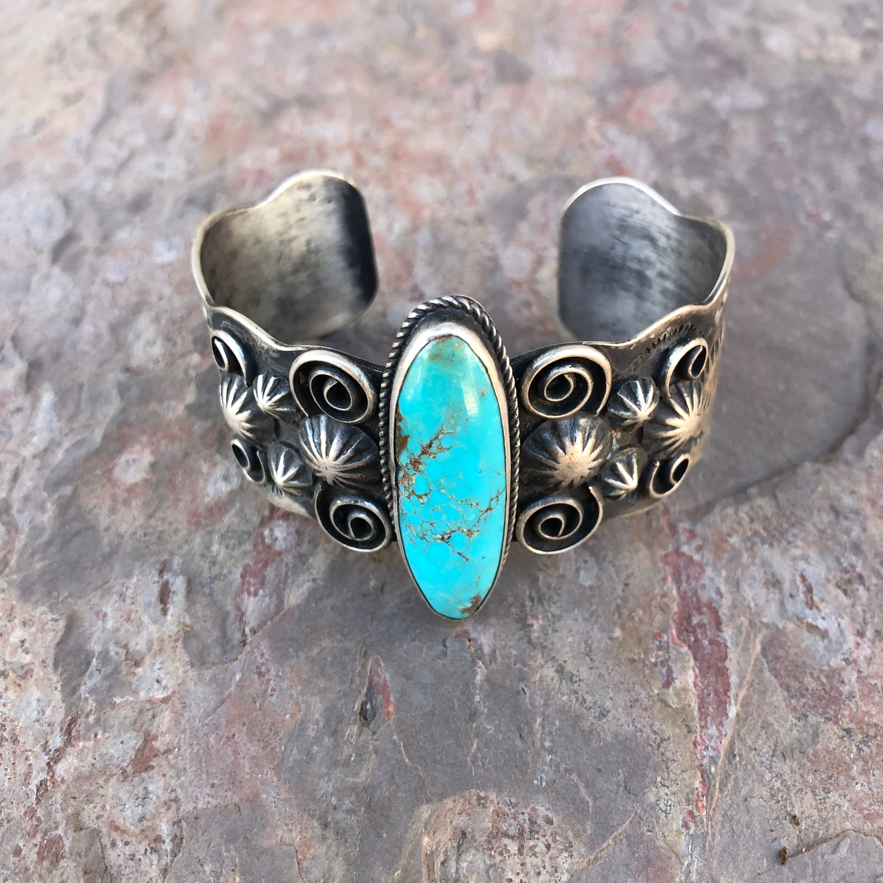 Elongated Turquoise Stone Bracelet