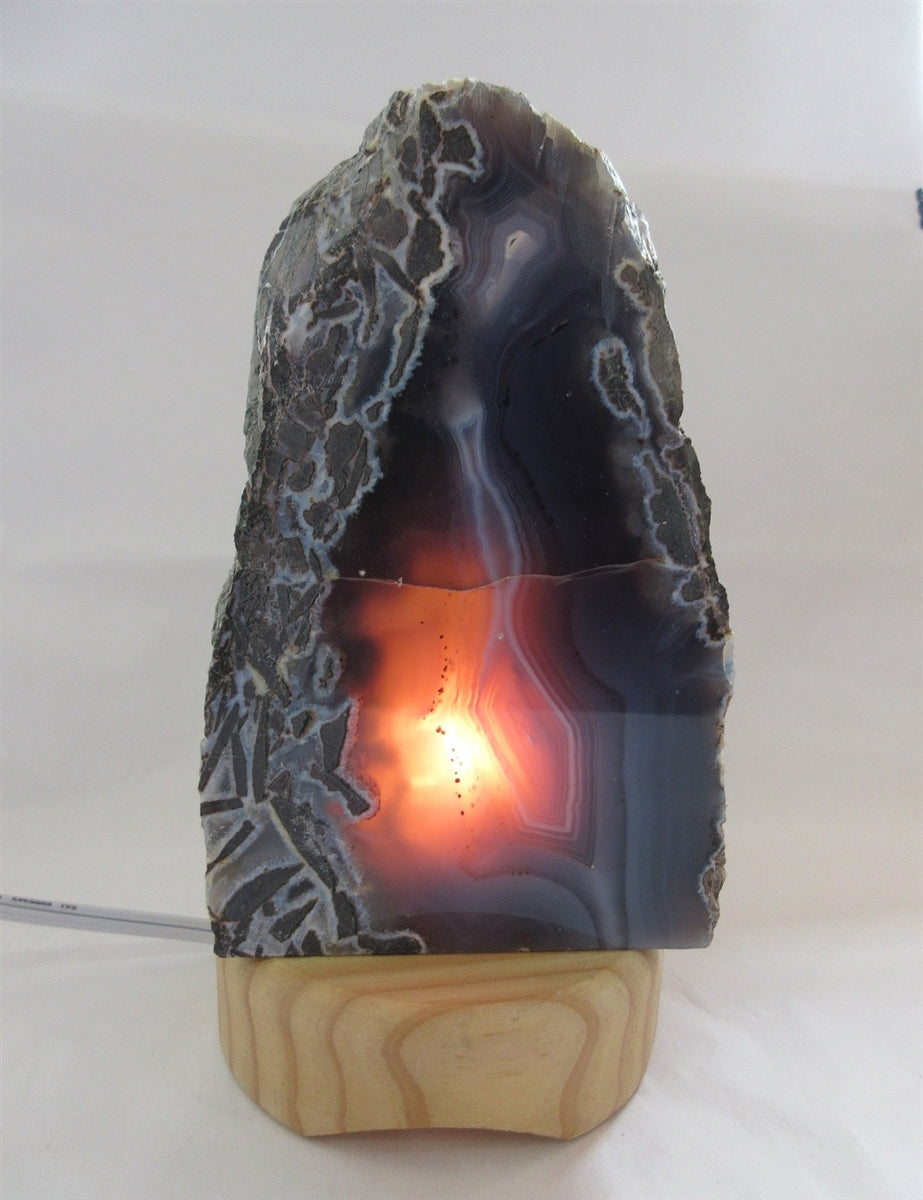 Agate Light on Stand