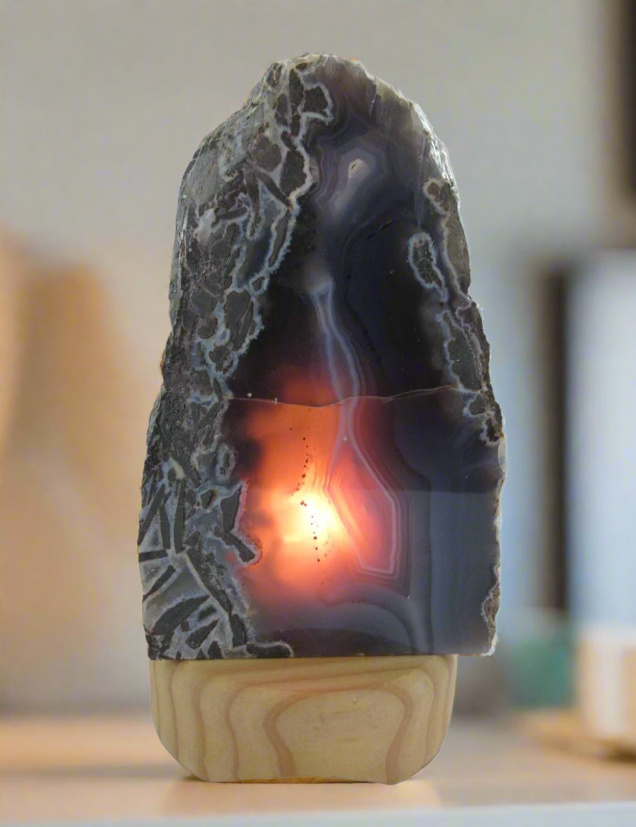 Agate Light on Stand