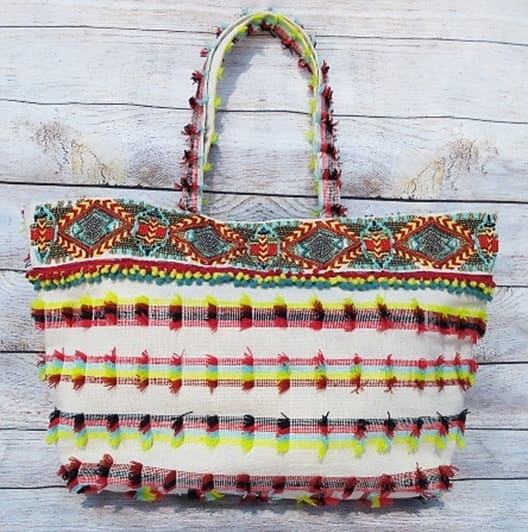 Navajo Design Beaded Tote Bag