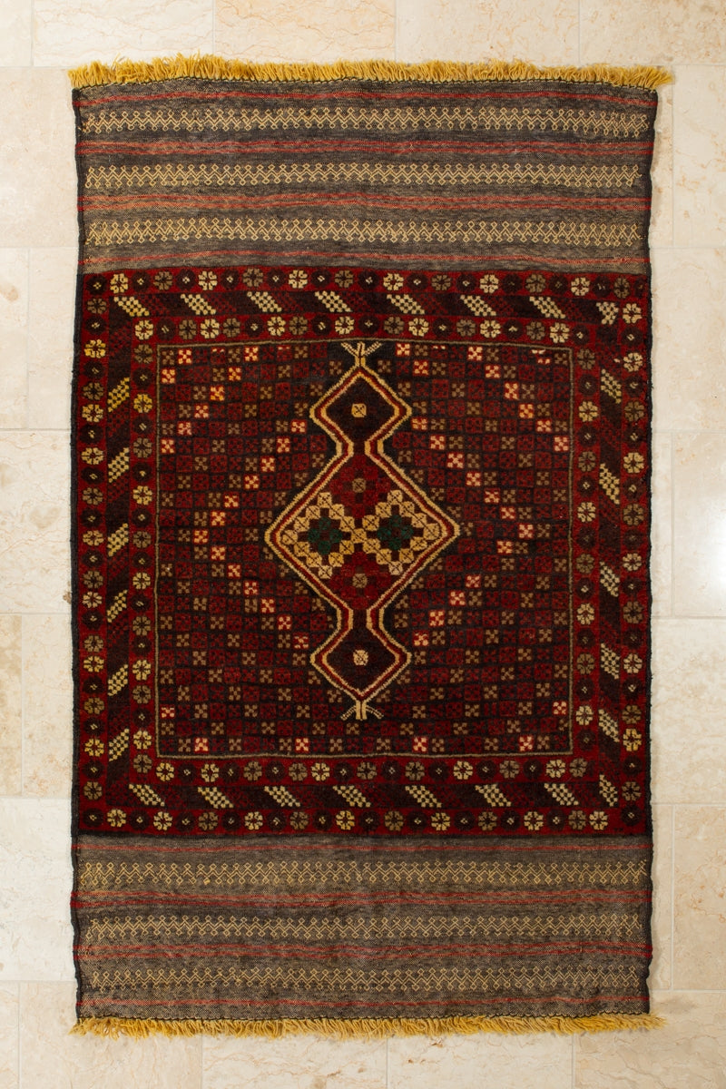 Red Baluchi Wool Rug