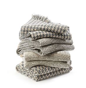 Blue & Cream Handloom Throw Blanket