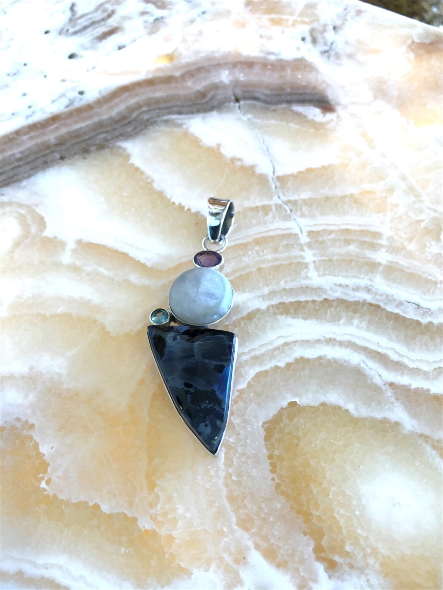Multi Gem Pietersite Pendant