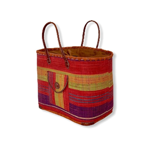 Multi Color Straw Basket-Misa