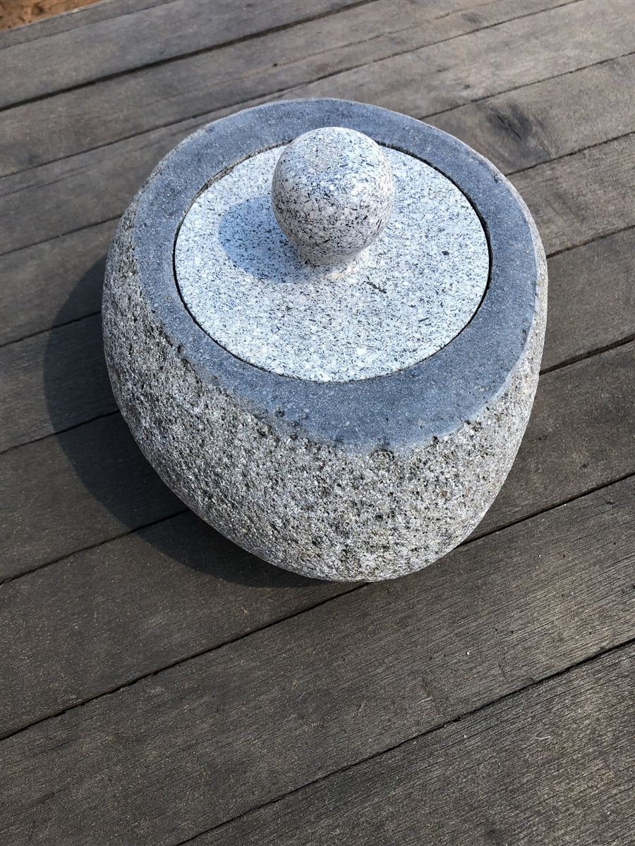 Lava Rock Stone Container