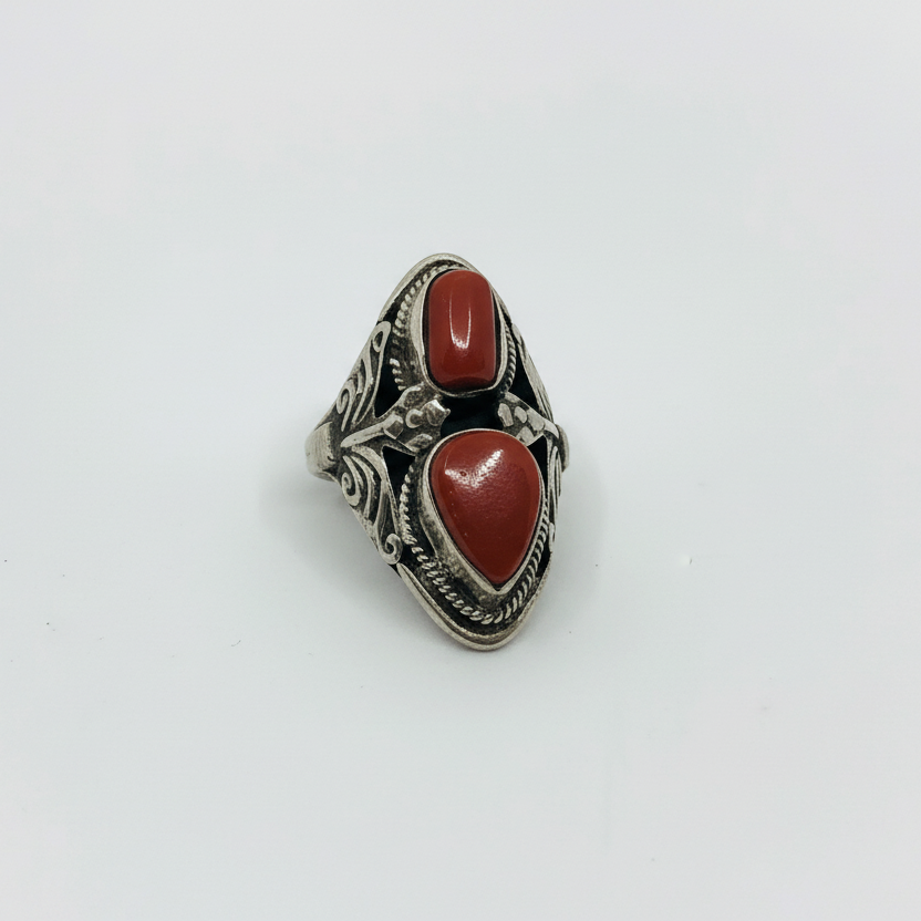 Anillo de coral de 2 piezas 7,25-7,25
