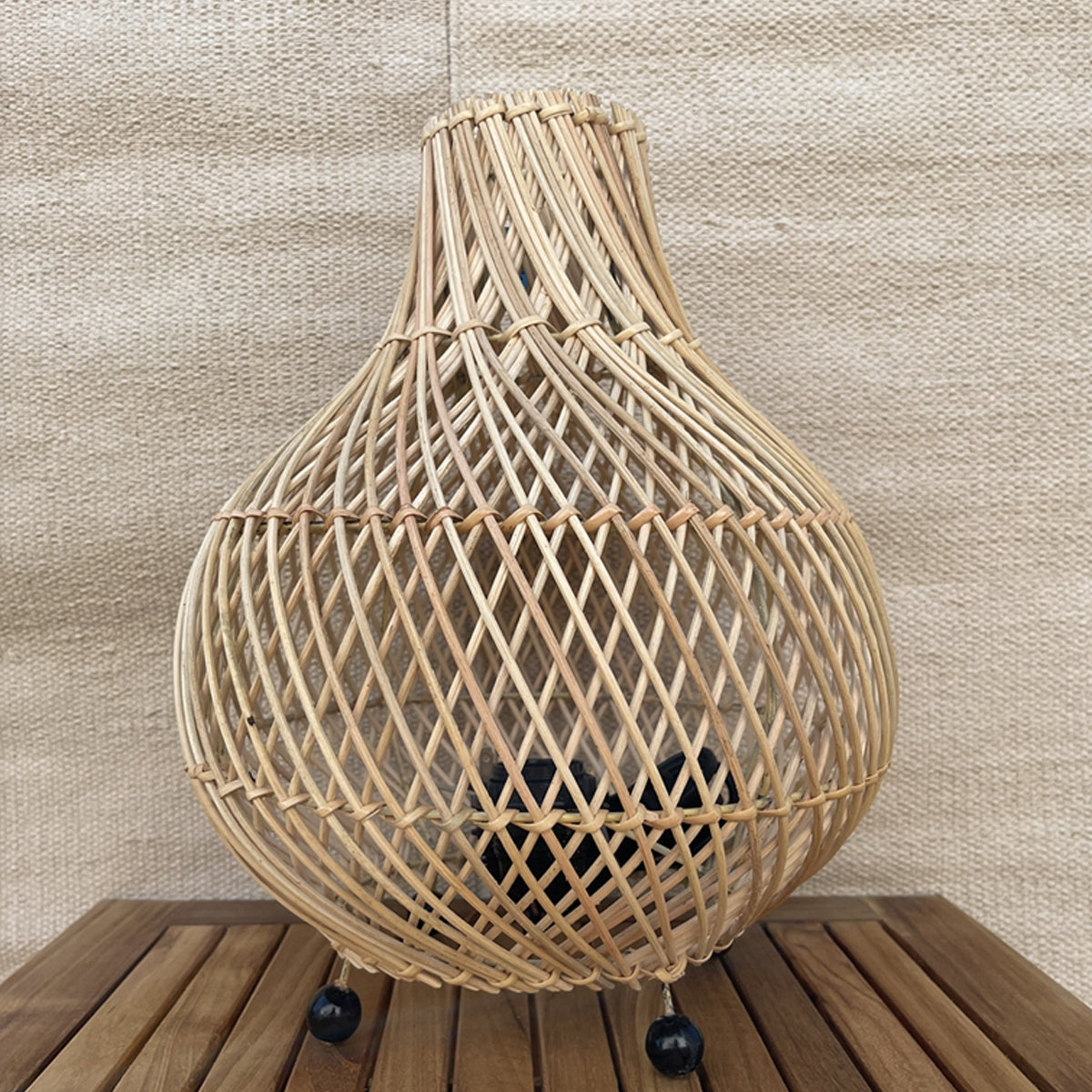 Basal Rattan Desk Light