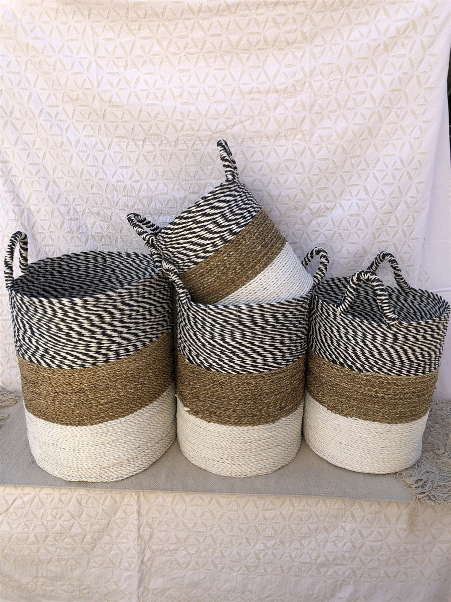 Seagrass Tri Color Basket