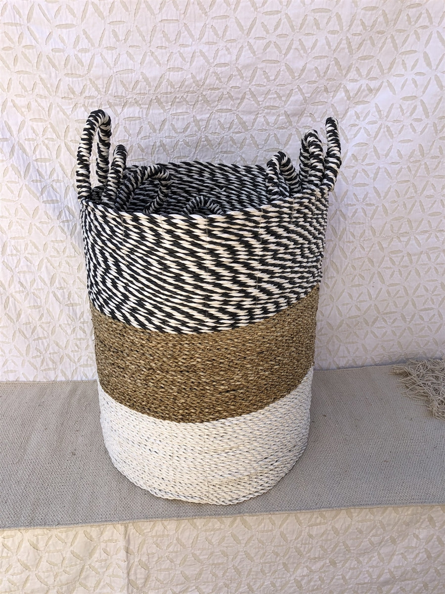 Seagrass Tri Color Basket