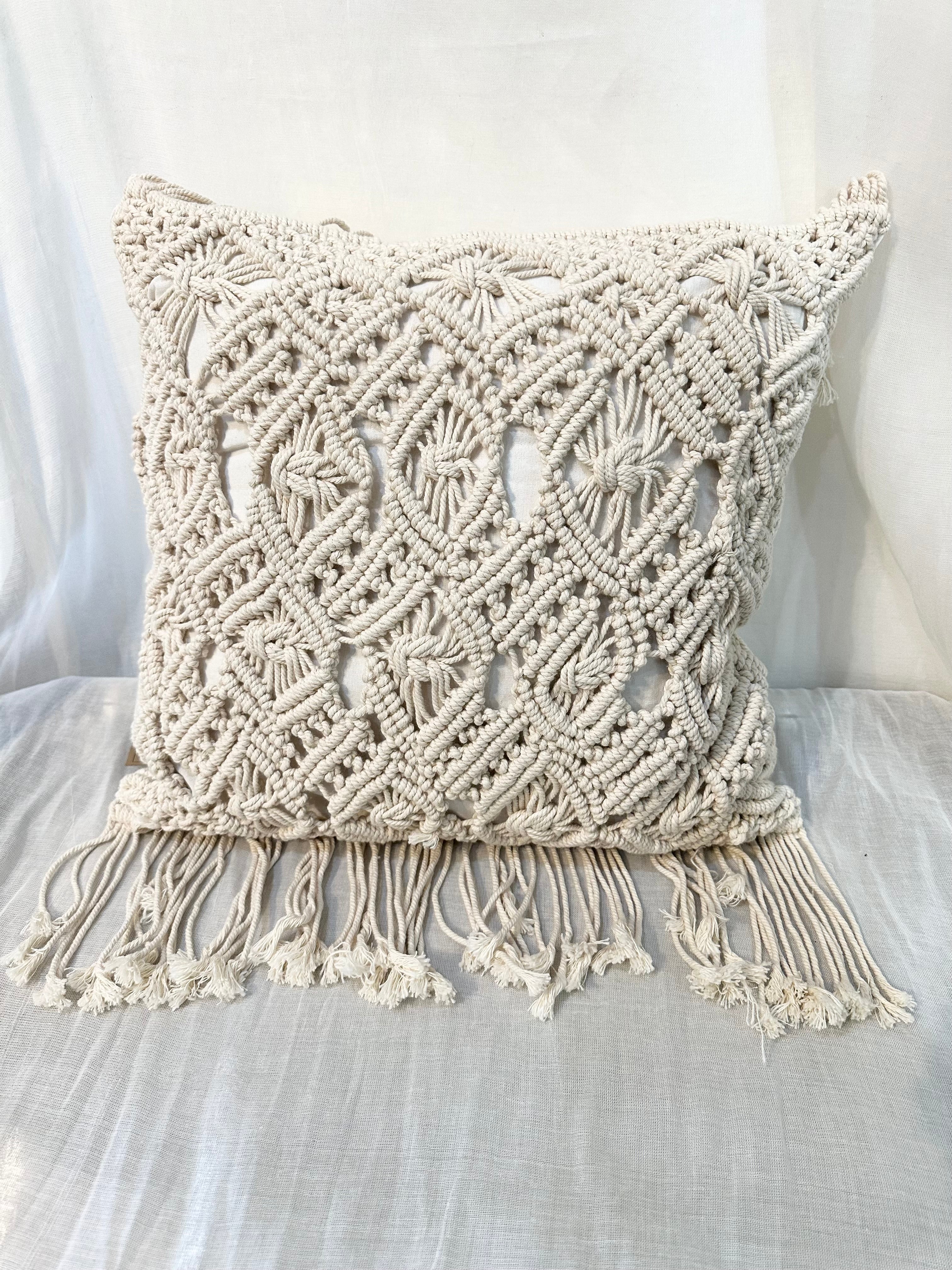 Bohemian Macramé Throw Pillow