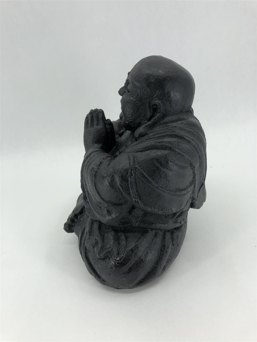 Praying Buddah Black Concrete