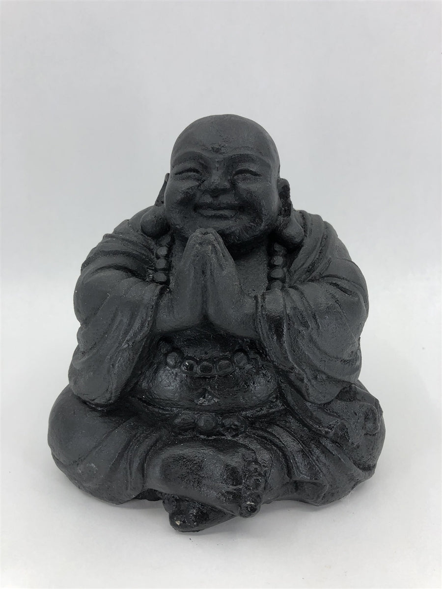 Praying Buddah Black Concrete