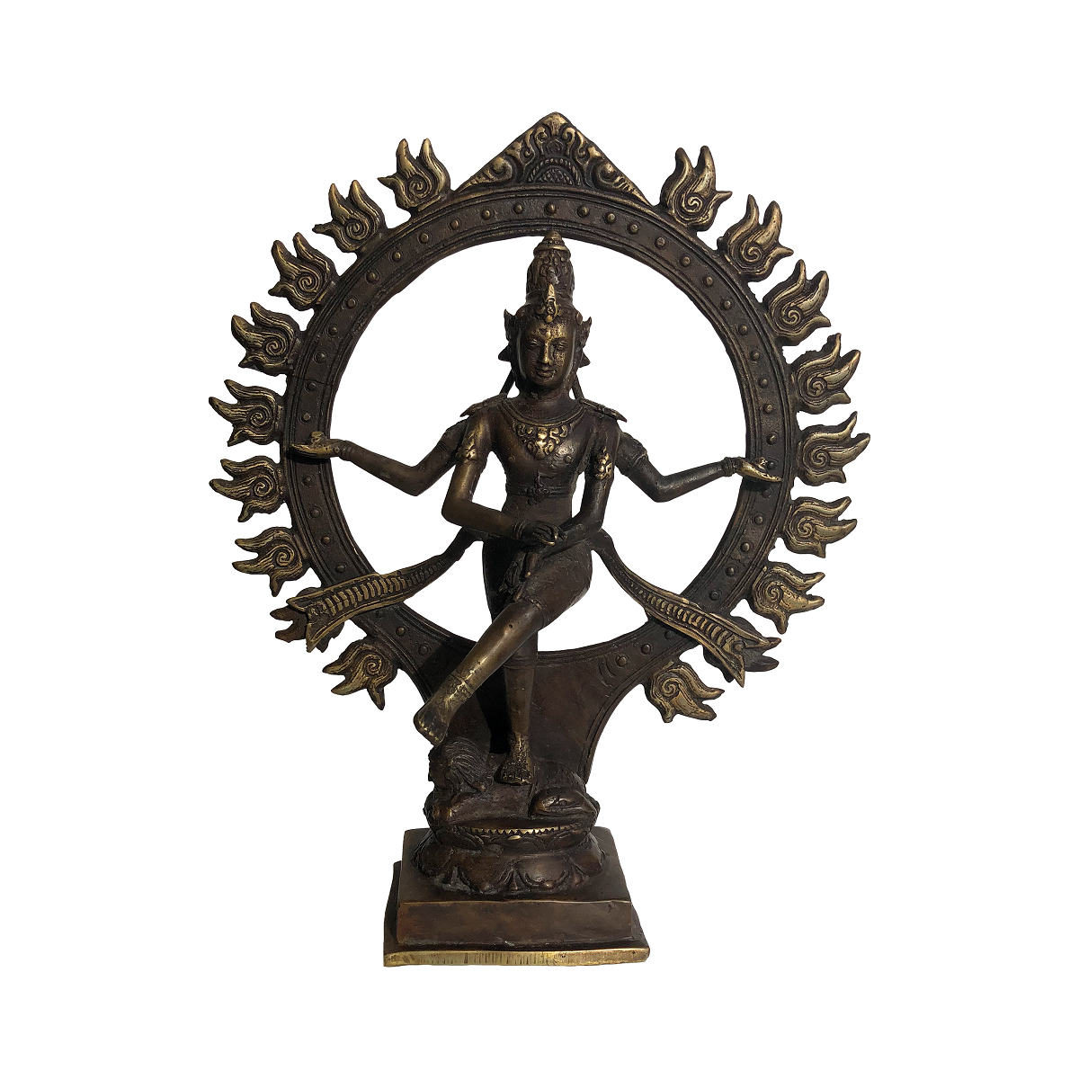 Brass Shiva In Fire Ring