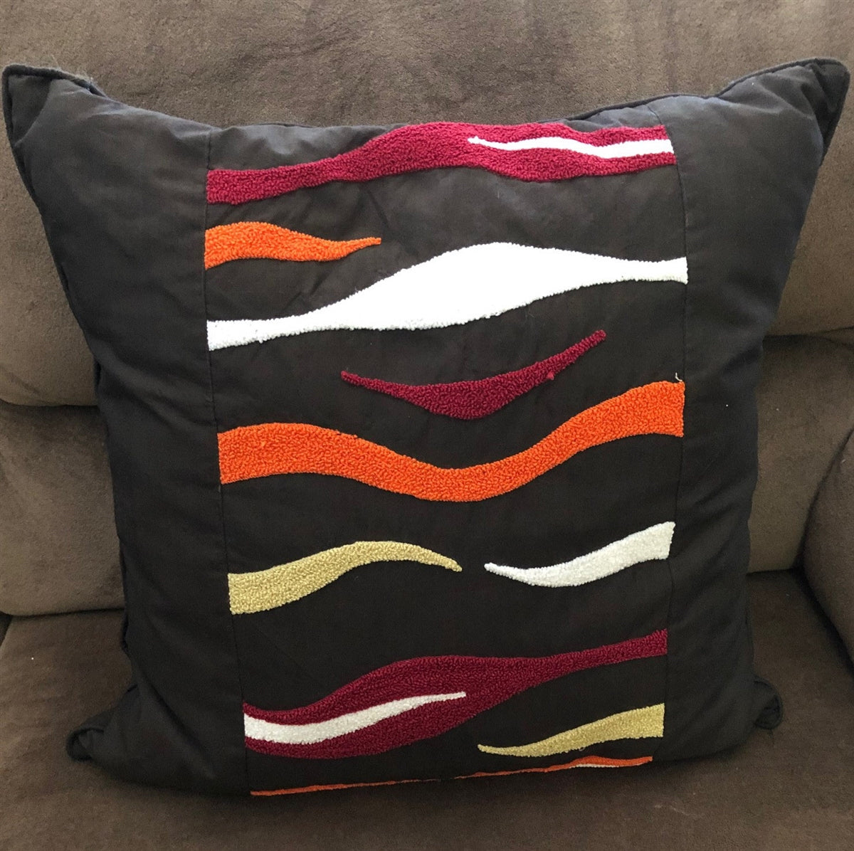 Multi Color Embroidery Cushion