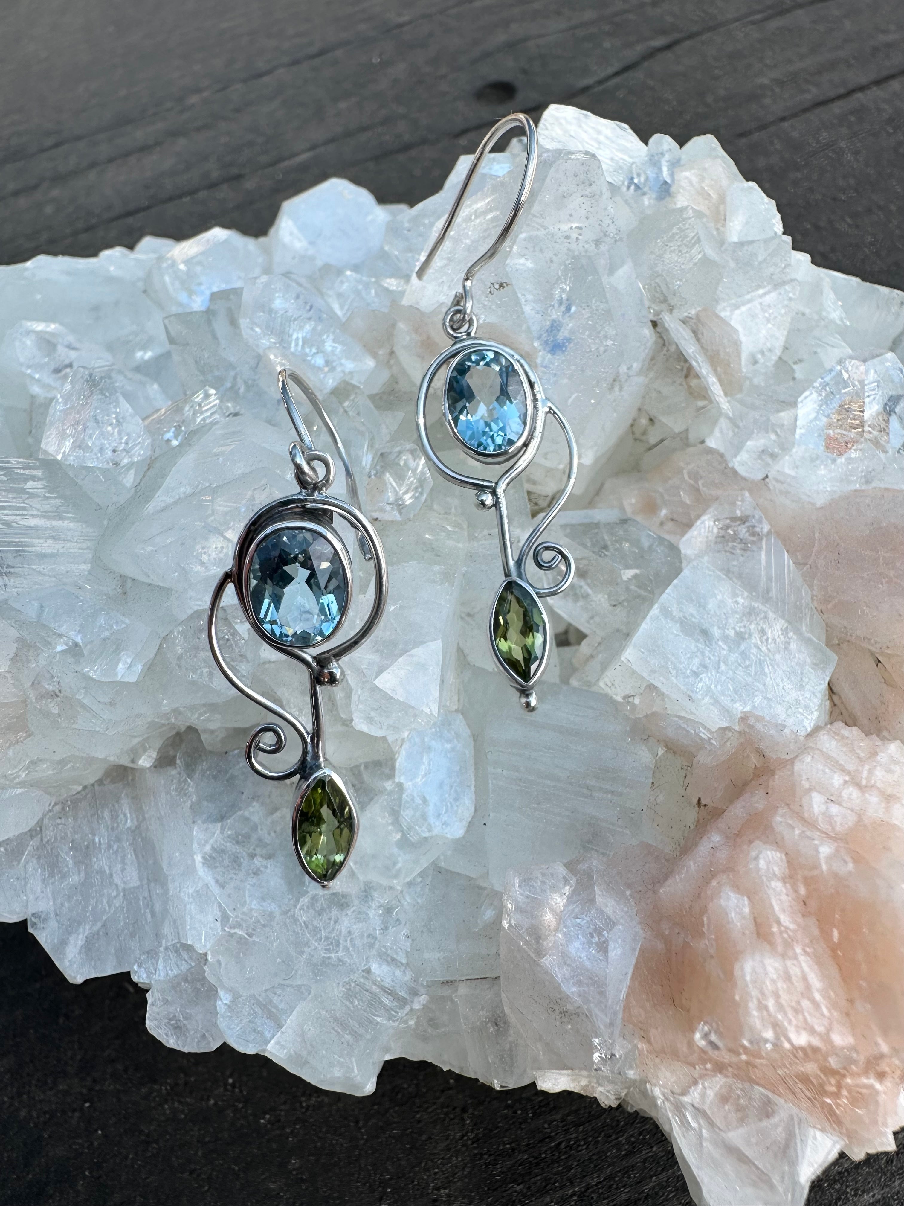 Topaz & Peridot Earrings