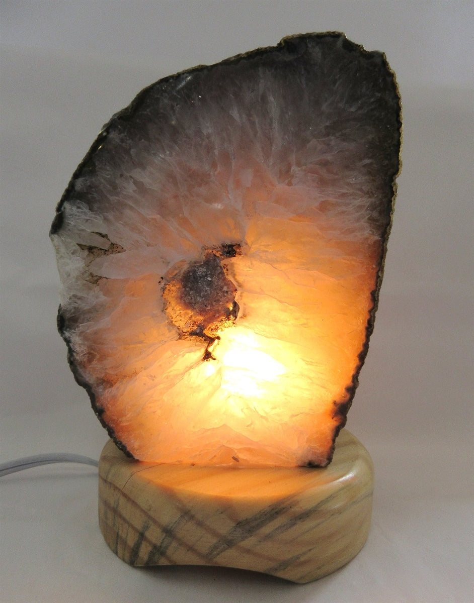Brazilian Agate Light on Stand