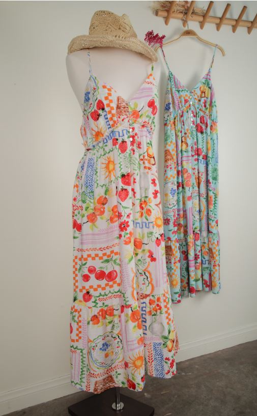 Sky Blue Floral Dress