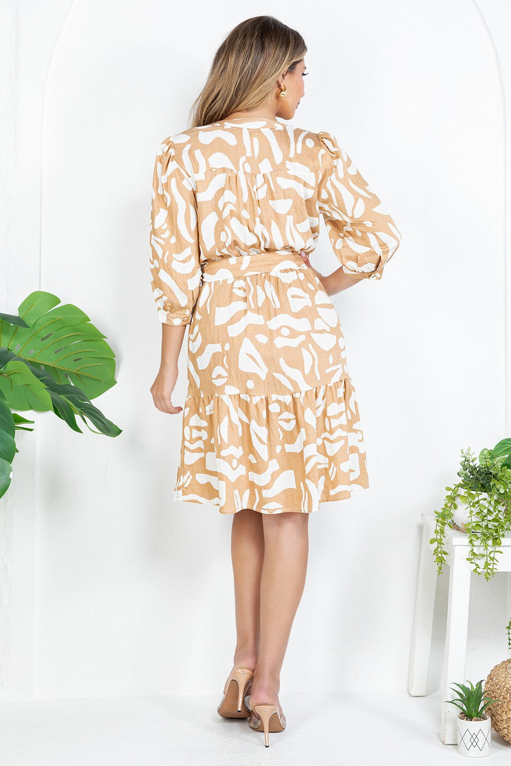 Graphic Print Casual Short Dress