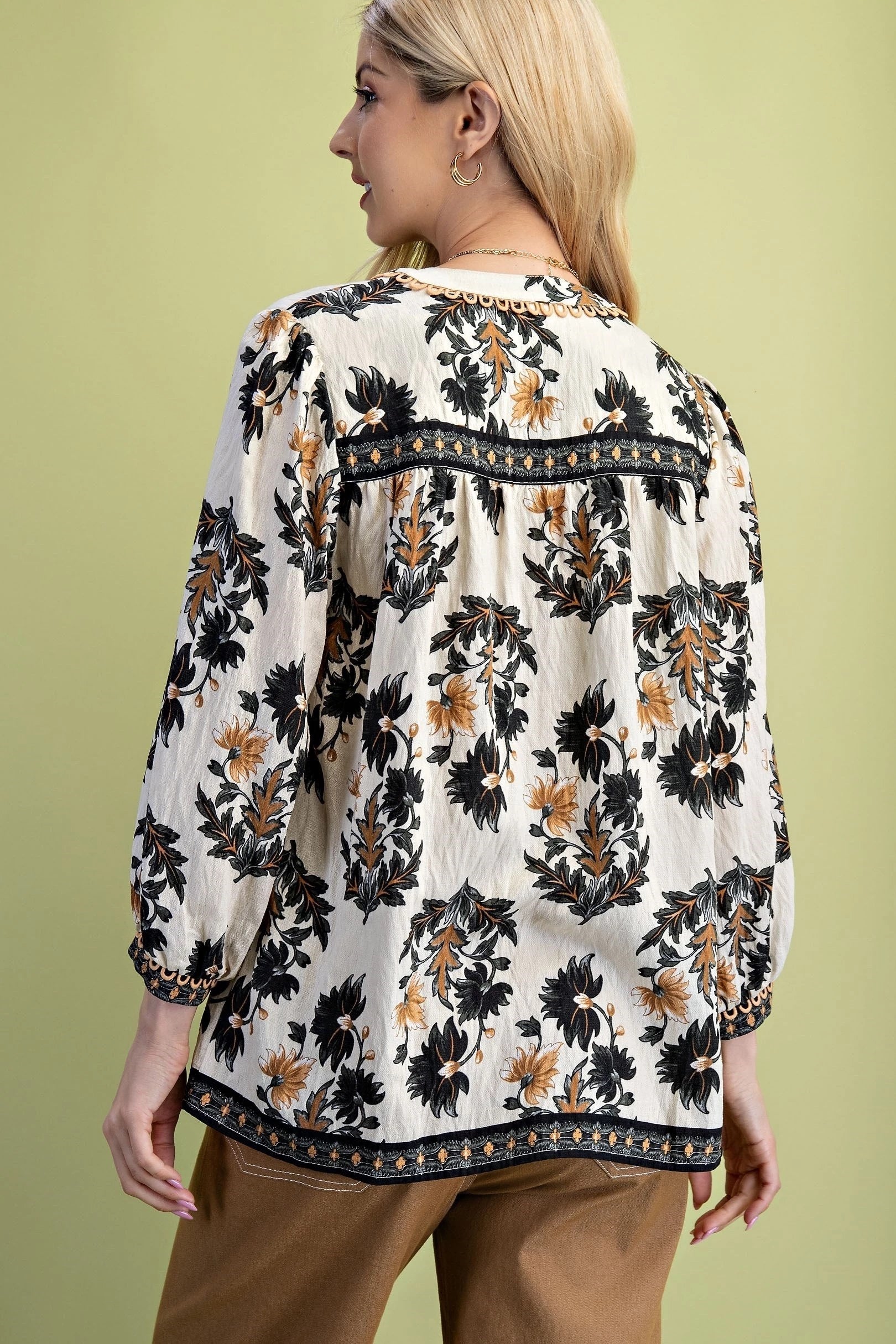 Floral Fall Print Blouse