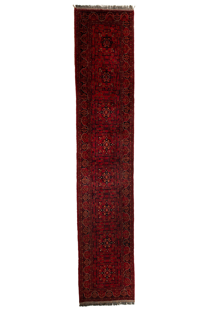 Hand Knotted Wool Rug Runner