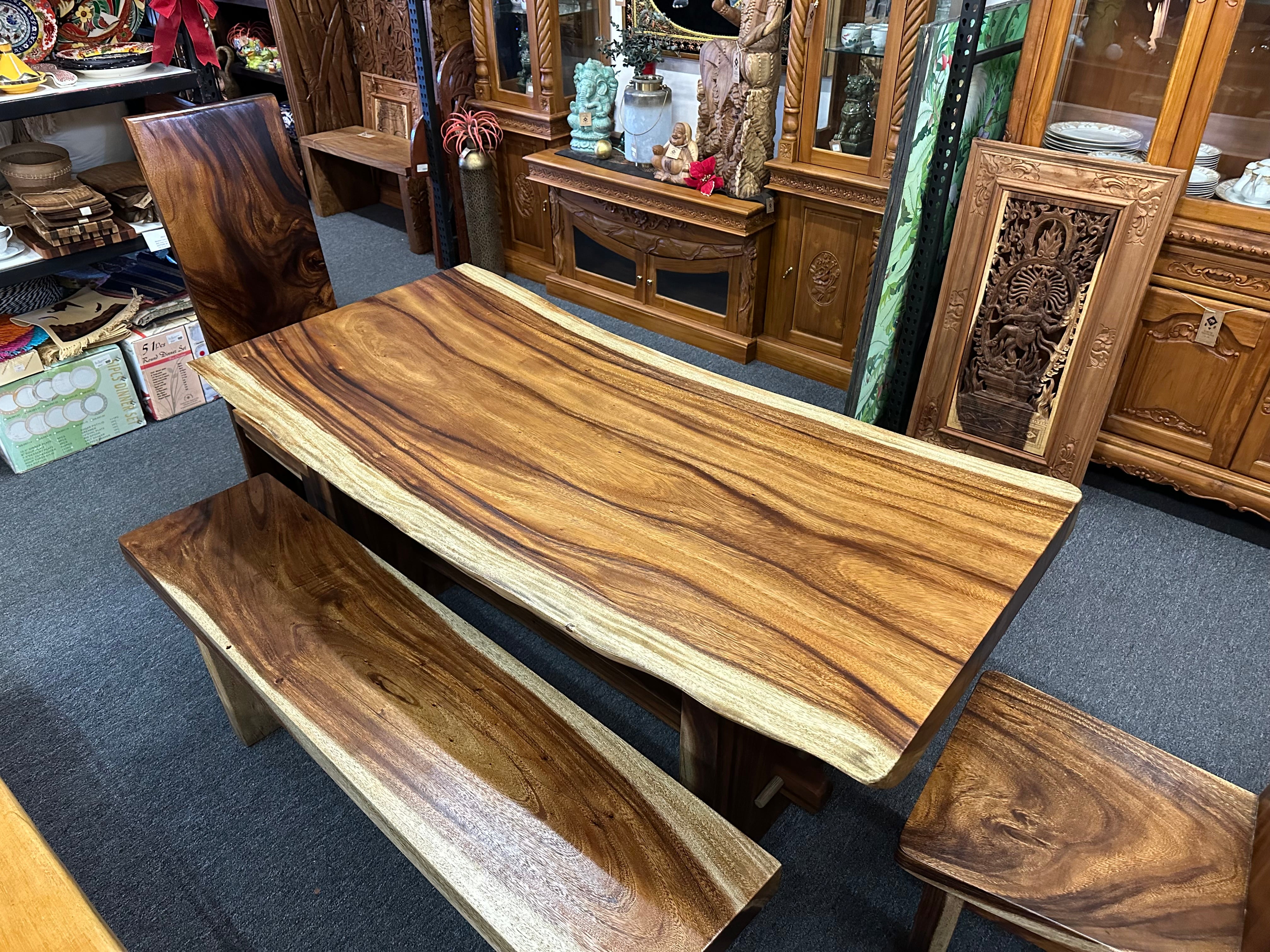 Teak Burl Dining Table