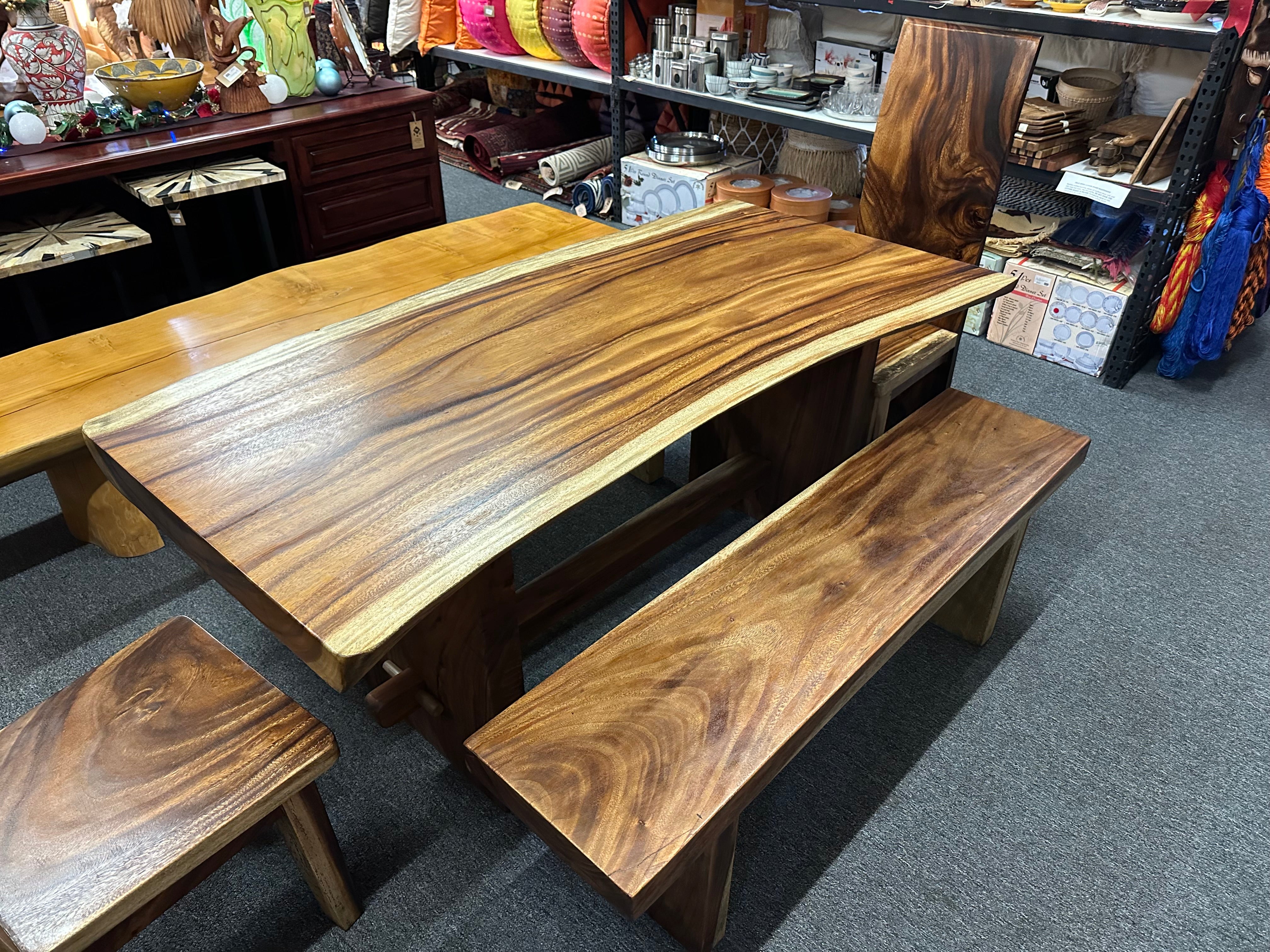 Teak Burl Dining Table