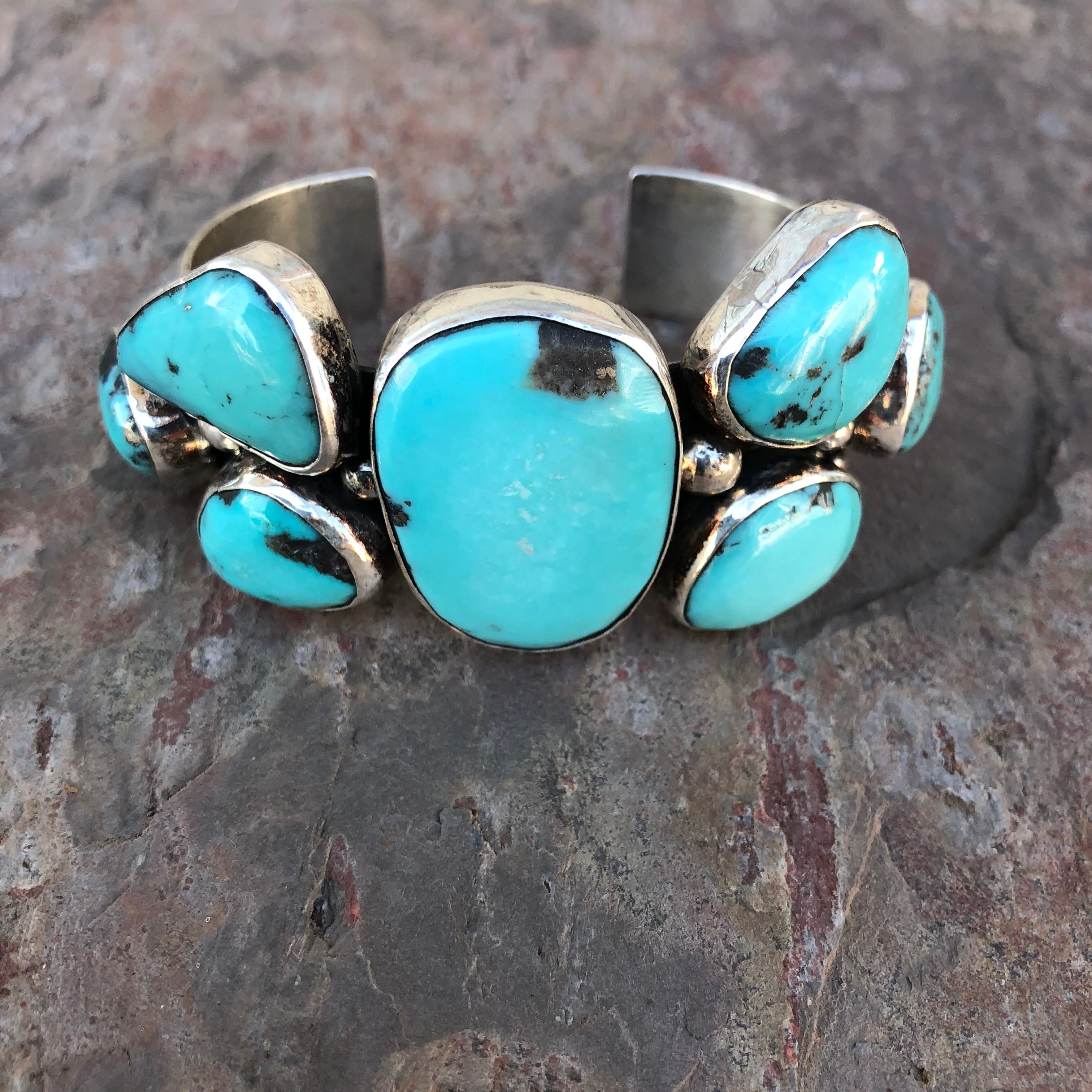 Kingman Turquoise Stone Cuff