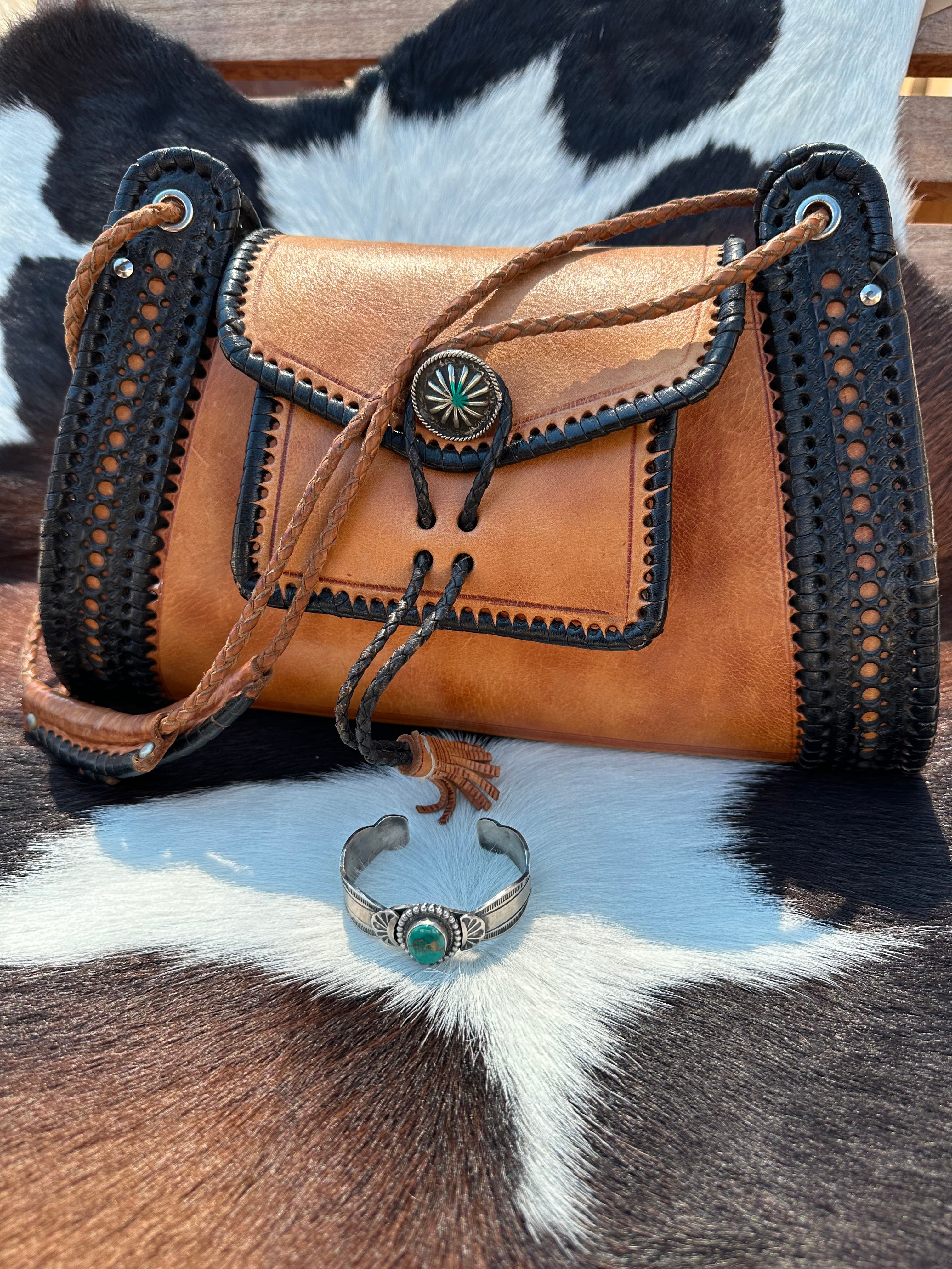 Sterling Silver Green Turquoise  Cuff