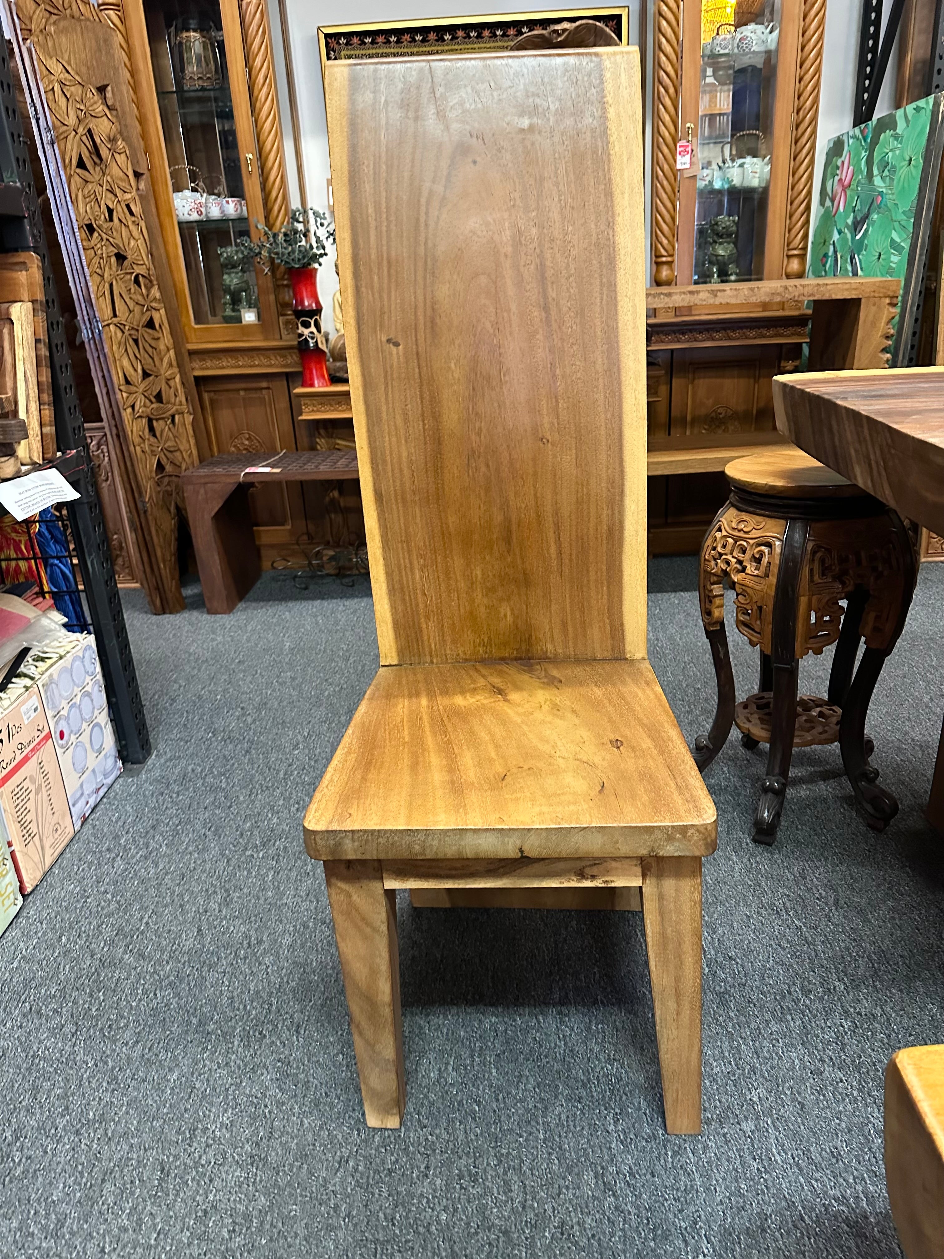 TEAK WOOD BLOCK CHAIR