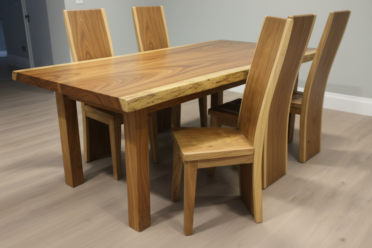 Teak Wood Block Chair