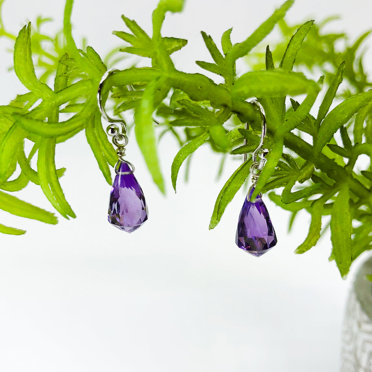 Amethyst Briolette Earrings