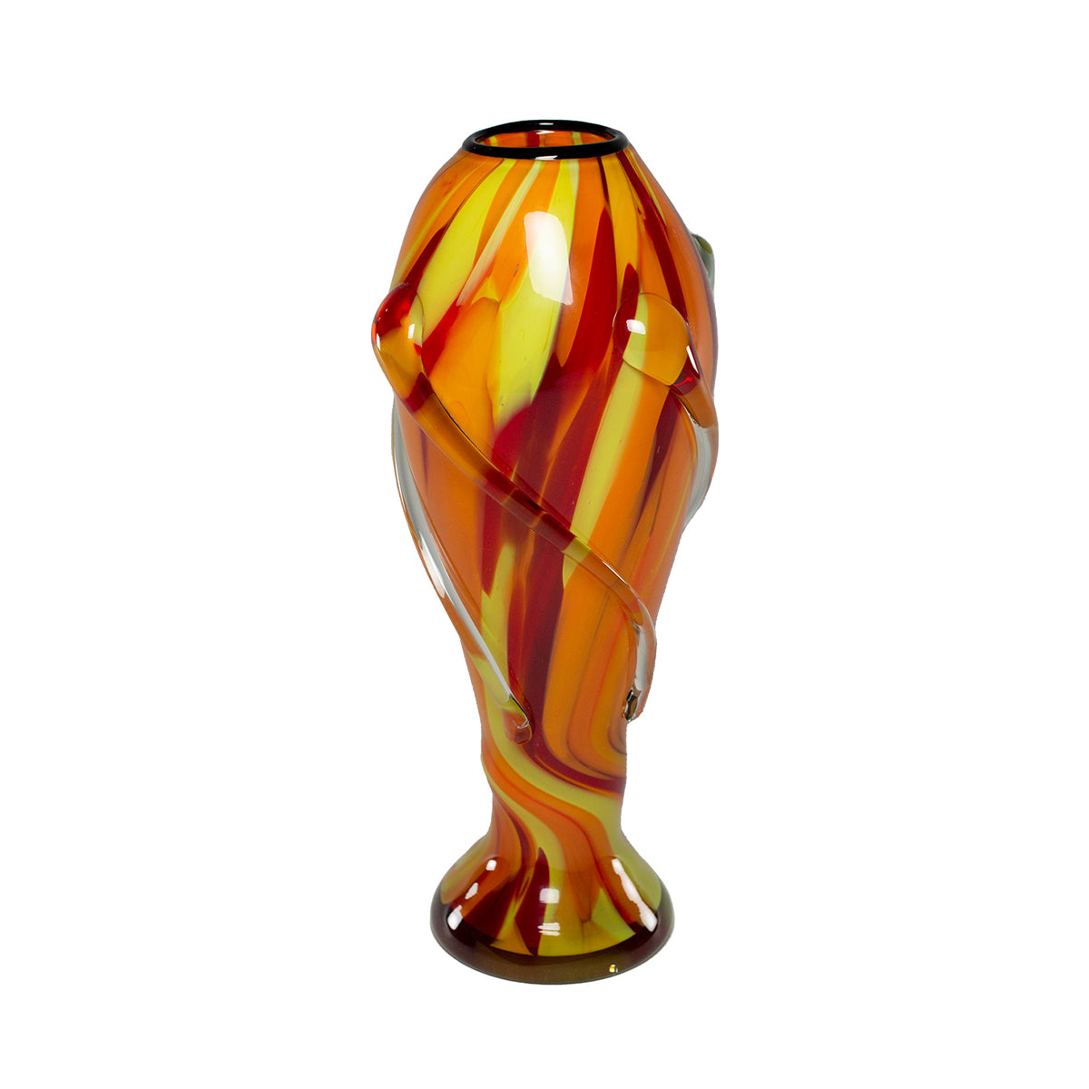 JARRÓN LAVA K81 18" AMARILLO Y NARANJA - 1087