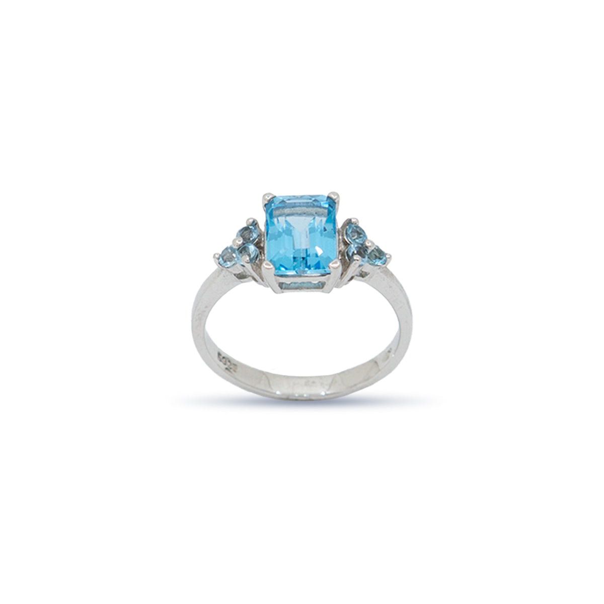 Blue Topaz Sterling Silver Ring