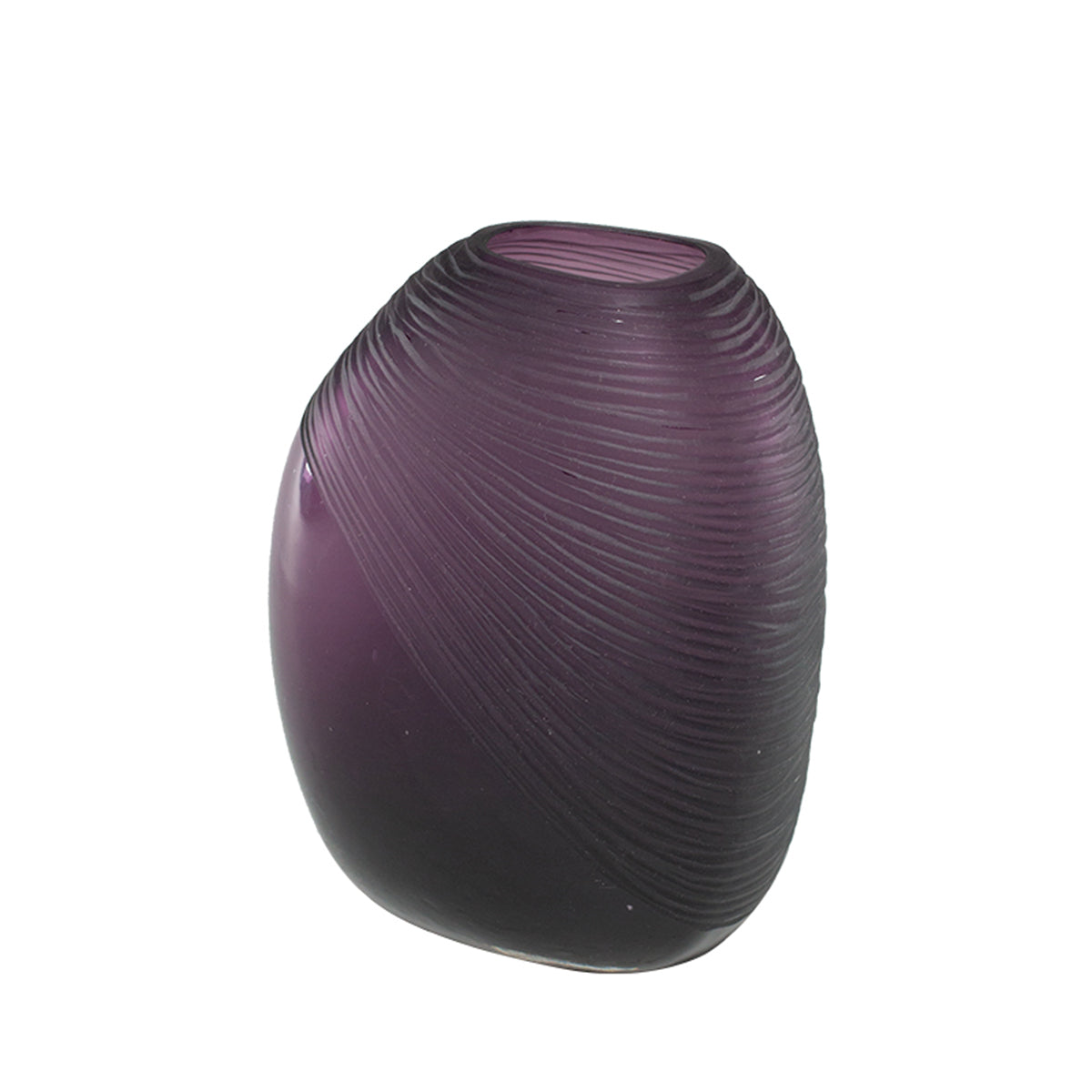 Amethyst Purple Hand Blown Glass Vase