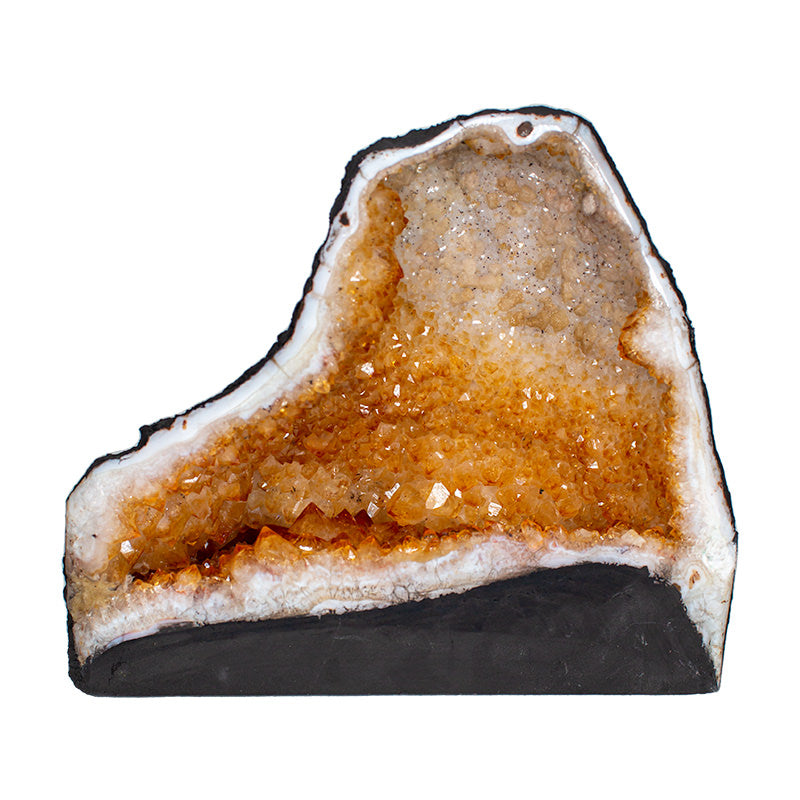 Citrine Crystal Geode W8.5xH7.5xD4.5in.