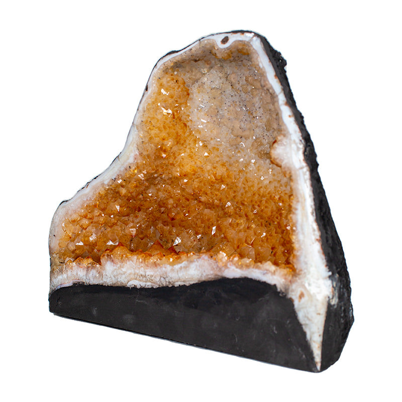 Citrine Crystal Geode W8.5xH7.5xD4.5in.