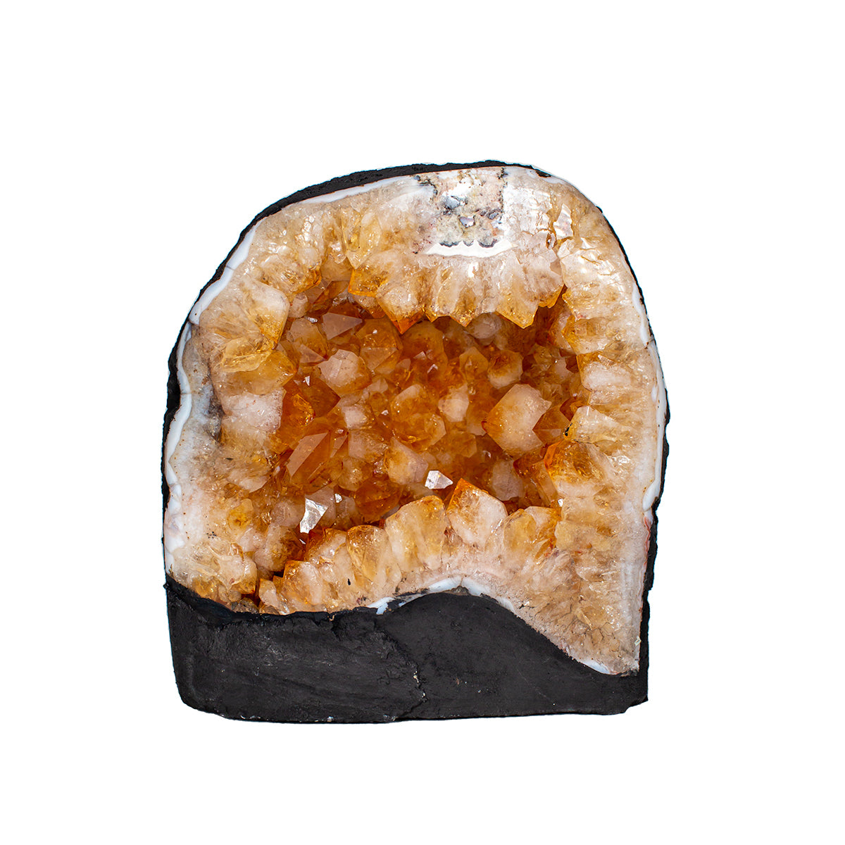 Citrine Crystal Geode W6xH7xD4in.
