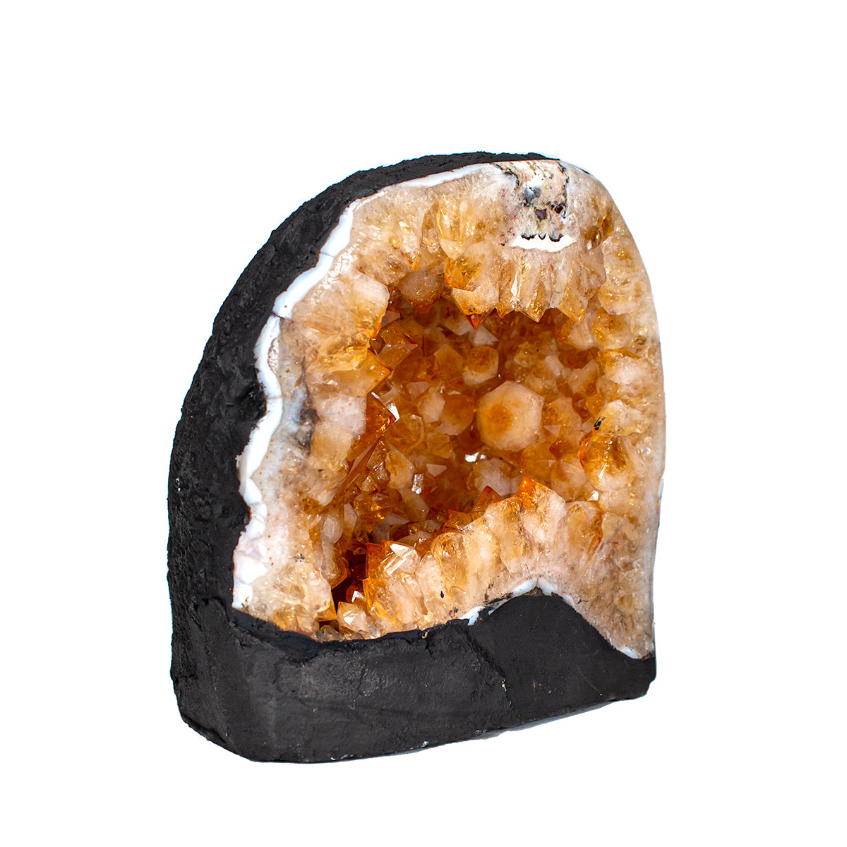 Citrine Crystal Geode W6xH7xD4in.