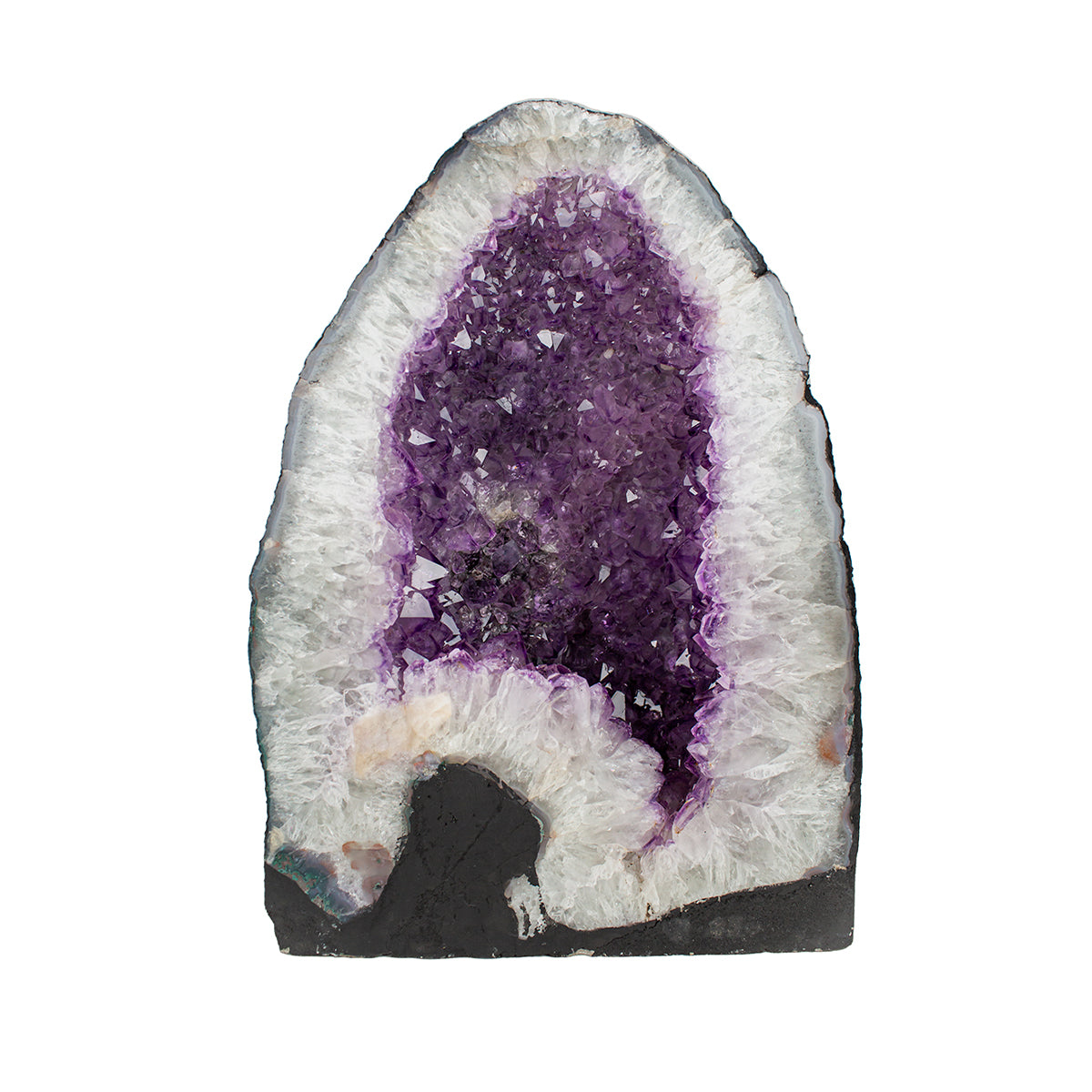 Amethyst Crystal Geode W11xH15.5xD7in.