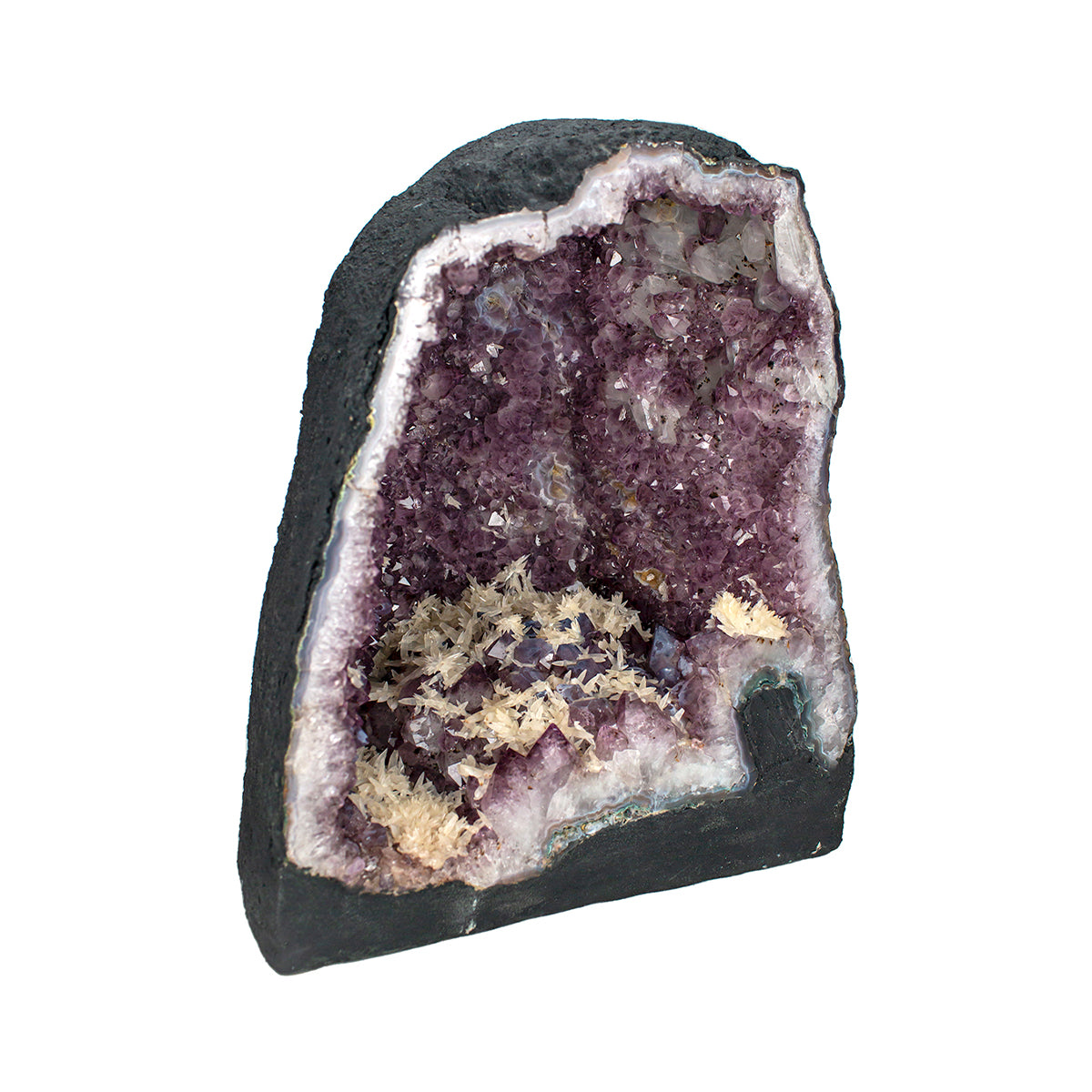 Amethyst Crystal Geode W11.5xH13xD9in.