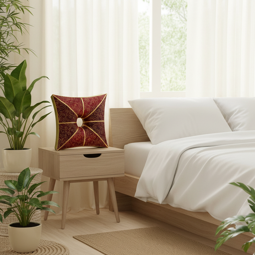 Cuadrado de seda burdeos/dorado claro-23-2/10 : 4/2010