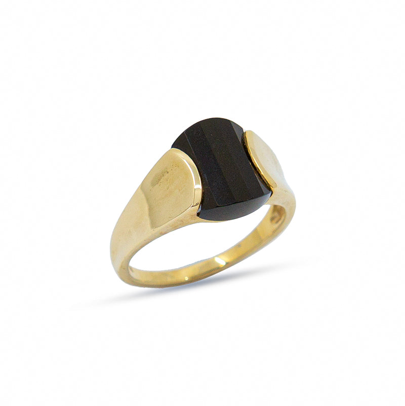 Black Onyx 10K Gold Ring
