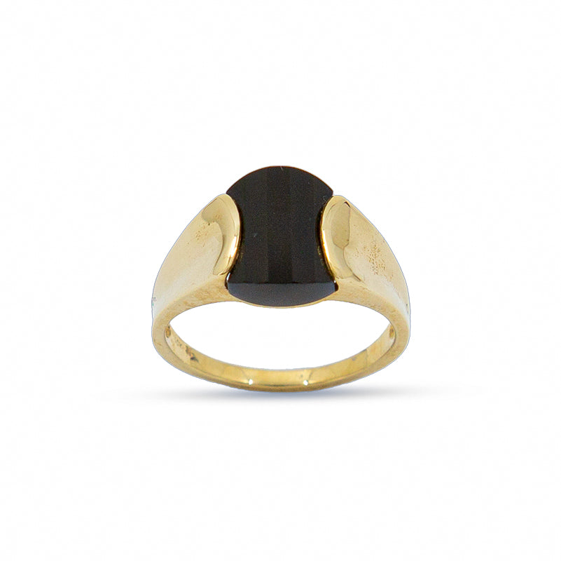 Black Onyx 10K Gold Ring